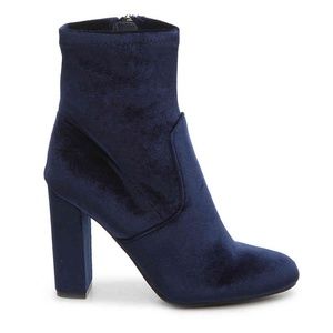Steve Madden Navy Velvet Edit Booties